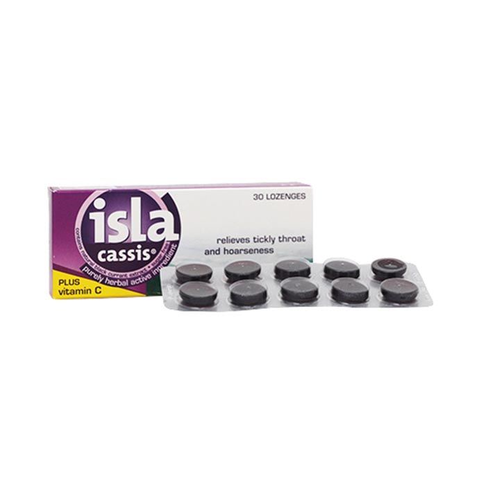 Isla Cassis Lozenges for Throat Relief (Blackcurrant) - 30's
